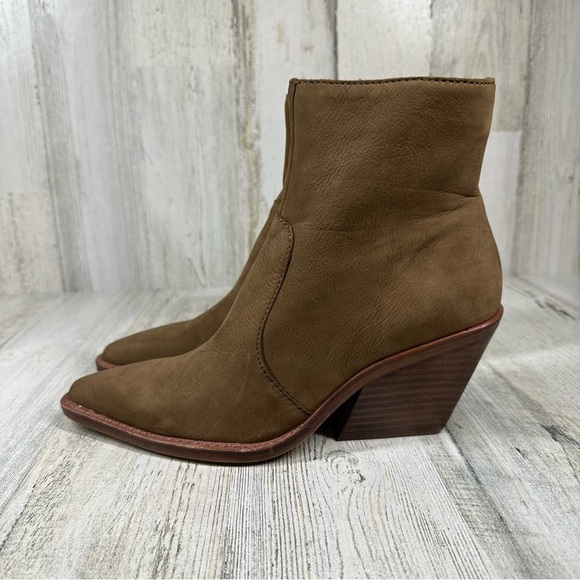 New Dolce Vita Women's Volli Pointed-Toe Western Leather Booties #1062